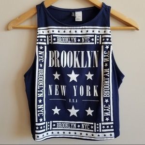 H&M Brooklyn New York Crop Top